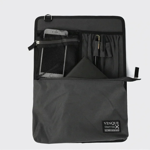 Venque Amsterdam Water Resistant 15” Laptop Backpack fabric Real Leather Top 19L - Picture 11 of 16